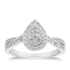 Thumbnail Image 0 of 18ct White Gold 0.50ct Total Diamond Pear Halo