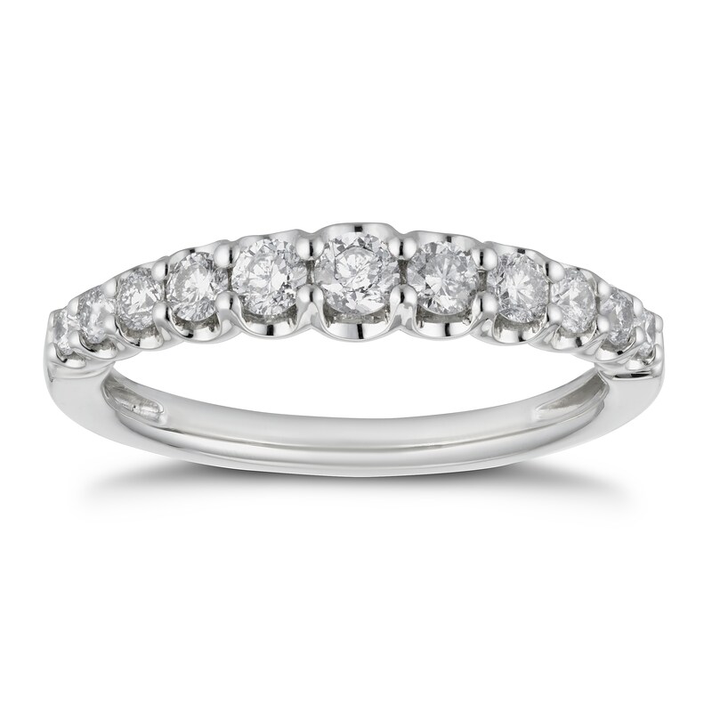 Platinum 0.50ct Diamond Gradient Eternity Ring