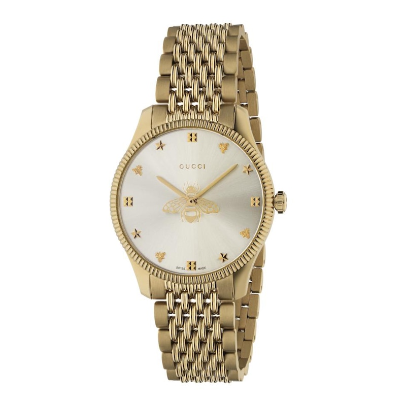 Gucci G-Timeless Slim Gold-Tone Bracelet Watch
