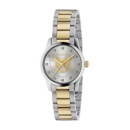 Gucci G-Timeless Ladies' Cat Dial & Two Tone Bracelet Watch