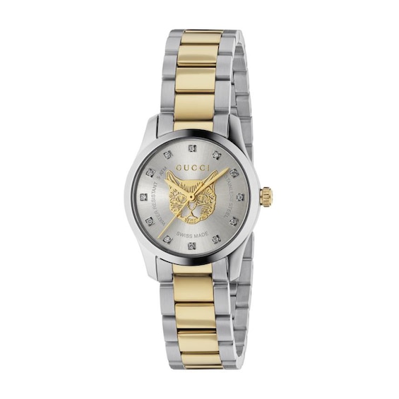 Gucci G-Timeless Ladies’ Cat Dial & Two Tone Bracelet Watch