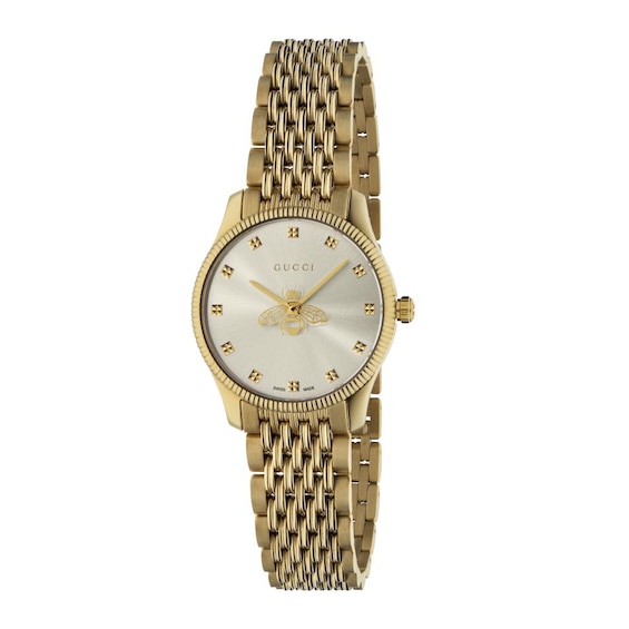 Gucci G-Timeless Yellow Gold Tone Bracelet Watch