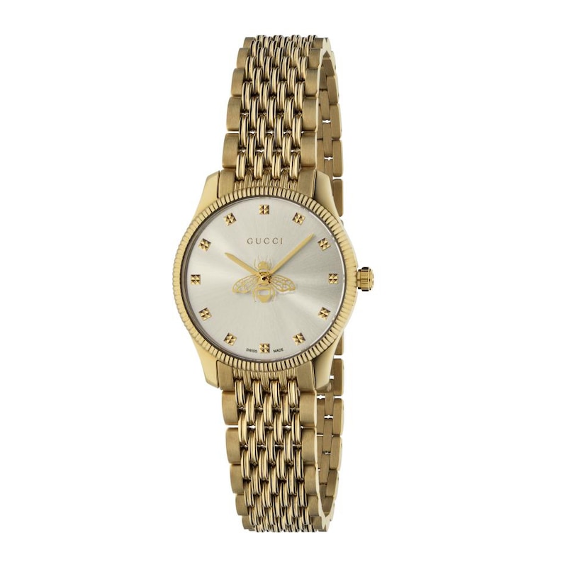 Gucci G-Timeless Yellow Gold-Tone Bracelet Watch