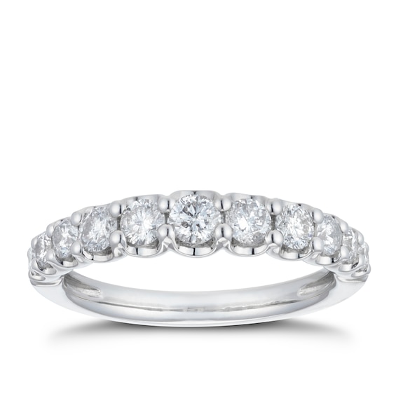 Platinum 0.75ct Diamond Gradient Eternity Ring