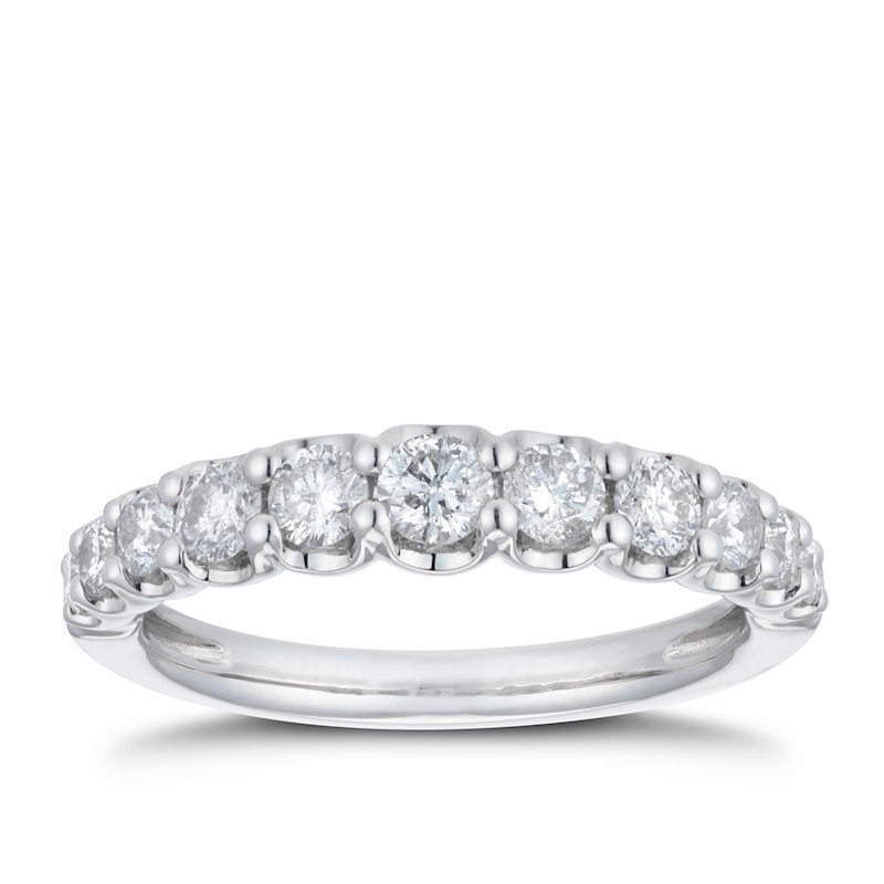 Main Image 1 of Platinum 0.75ct Diamond Gradient Eternity Ring
