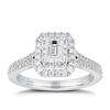 Thumbnail Image 0 of Vera Wang 18ct White Gold 0.95ct Total Diamond Halo Ring