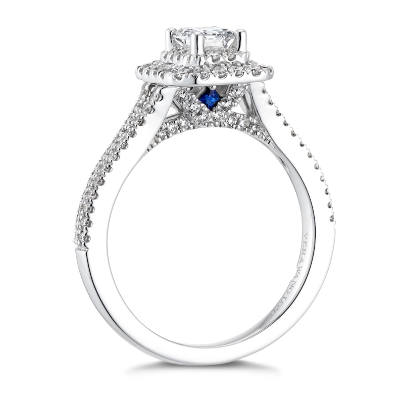 Vera Wang 18ct White Gold 0.95ct Total Diamond Halo Ring