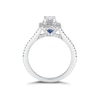 Thumbnail Image 2 of Vera Wang 18ct White Gold 0.95ct Total Diamond Halo Ring