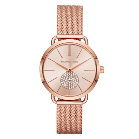 Michael Kors Portia Ladies’ Rose Gold Tone Bracelet Watch