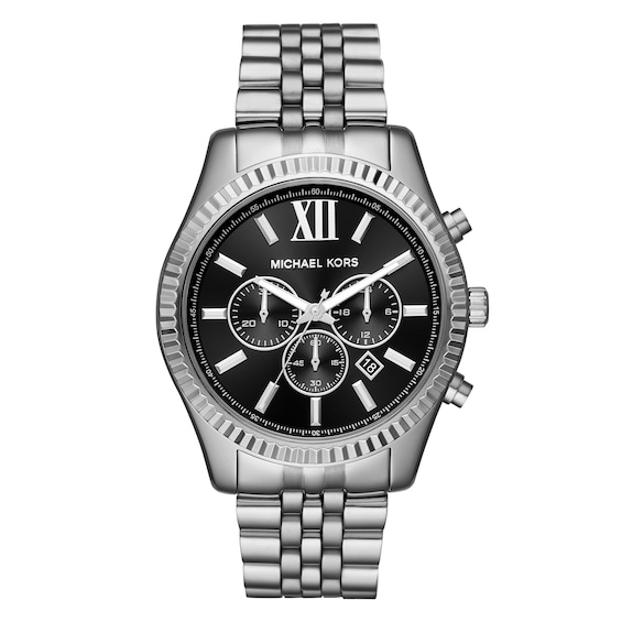 Michael Kors Lexington Men’s Black Dial Bracelet Watch