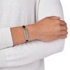 Thumbnail Image 2 of Emporio Armani Black Leather & Stainless Steel Bracelet