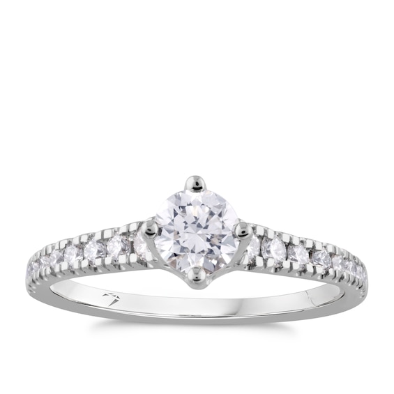 Platinum 0.75ct Total Diamond Ring