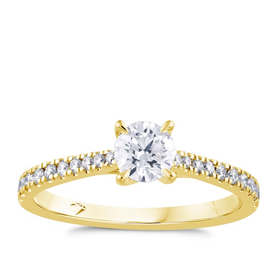18ct Yellow Gold 0.66ct Total Diamond Ring