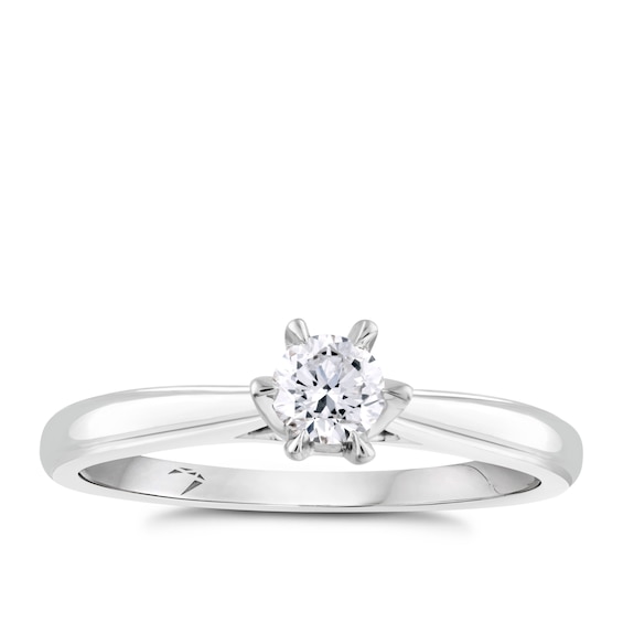 Arctic Light Platinum 0.25ct Diamond Solitaire Ring