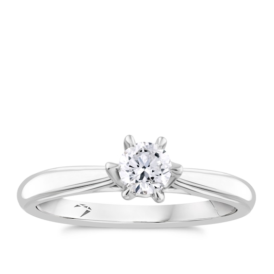 Platinum 0.30ct Diamond Solitaire Ring