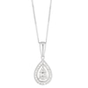 Thumbnail Image 0 of 9ct White Gold 0.15ct Total Diamond Pear Pendant