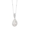 Thumbnail Image 1 of 9ct White Gold 0.15ct Total Diamond Pear Pendant