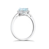 Thumbnail Image 1 of 9ct White Gold Aquamarine & 0.10ct Diamond Pear Ring