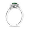 Thumbnail Image 2 of 9ct White Gold Emerald & Diamond Fancy Ring