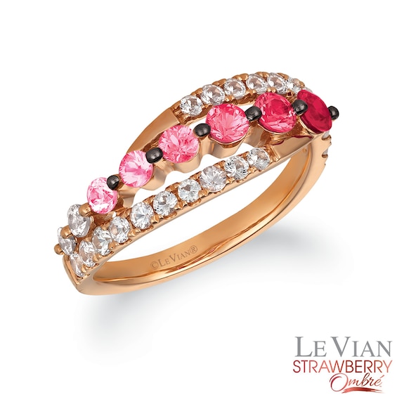 Le Vian 14ct Rose Gold Passion Ruby Ombre Ring