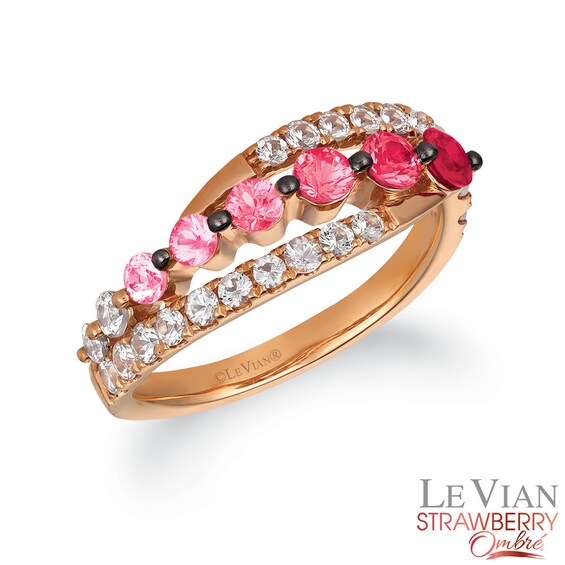 Le Vian 14ct Rose Gold Passion Ruby Ombre Ring