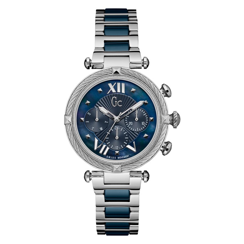 Gc CableChic Ladies' Blue Dial Two Tone Bracelet Watch