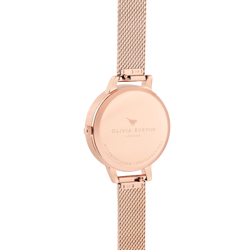 Olivia Burton Celestial Rose Gold-Tone Mesh Bracelet Watch