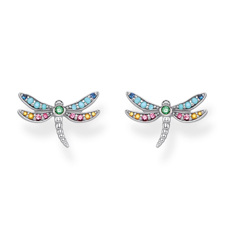 Main Image 1 of Thomas Sabo Paradise Dragonfly 925 Sterling Silver Earrings