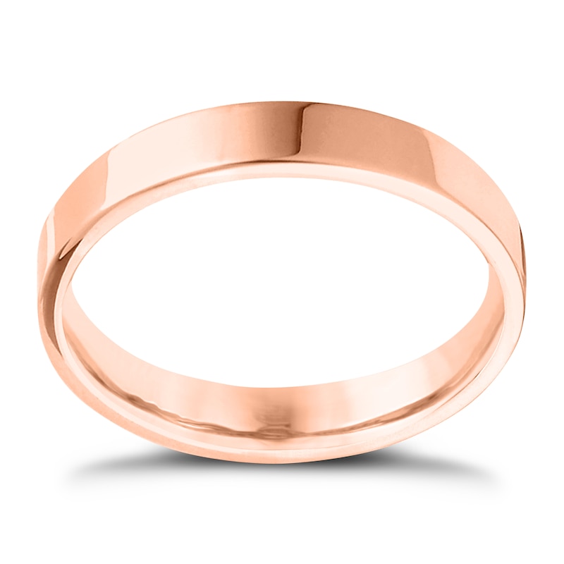 9ct Rose Gold Extra Heavy Flat Court 4mm Ring
