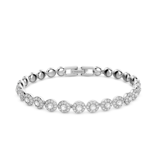 Women's Swarovski Angelic Rhodium Plated 7" Bracelet