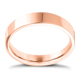 9ct Rose Gold Extra Heavy Flat Court 6mm Ring