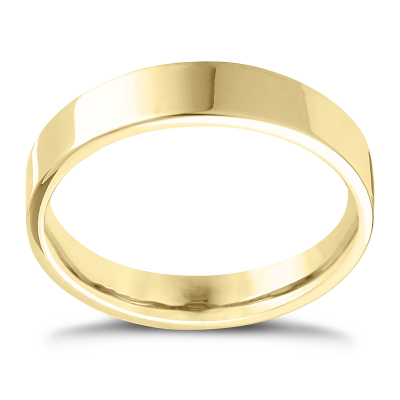 9ct Yellow Gold Extra Heavy Flat Court 6mm Ring