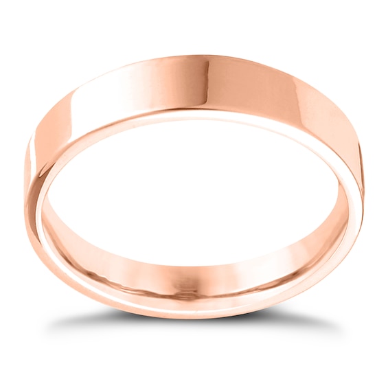 9ct Rose Gold Extra Heavy Flat Court 7mm Ring
