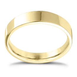 9ct Yellow Gold Extra Heavy Flat Court 7mm Ring