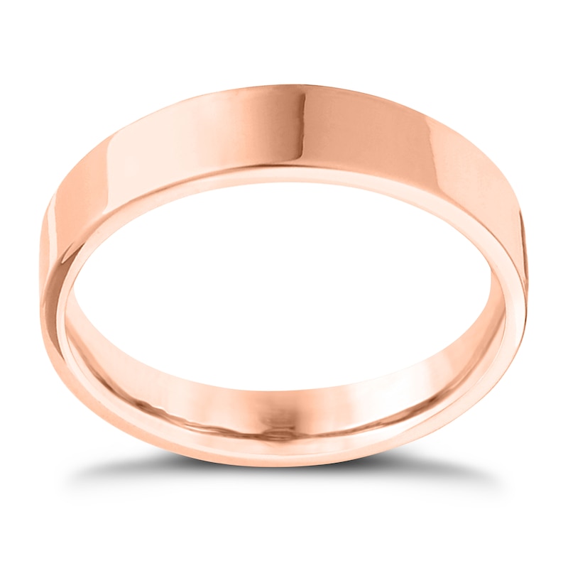 9ct Rose Gold Extra Heavy Flat Court 8mm Ring