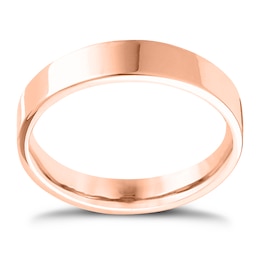18ct Rose Gold Extra Heavy Flat Court 6mm Ring