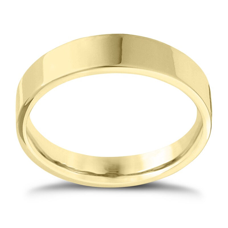 18ct Yellow Gold Extra Heavy Flat Court 8mm Ring