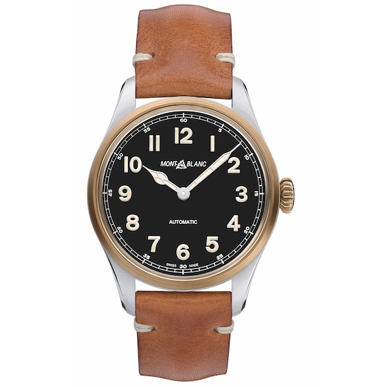 Montblanc 1858 Men’s Brown Leather Strap Watch