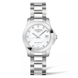 Longines Conquest Ladies' Diamond Bracelet Watch