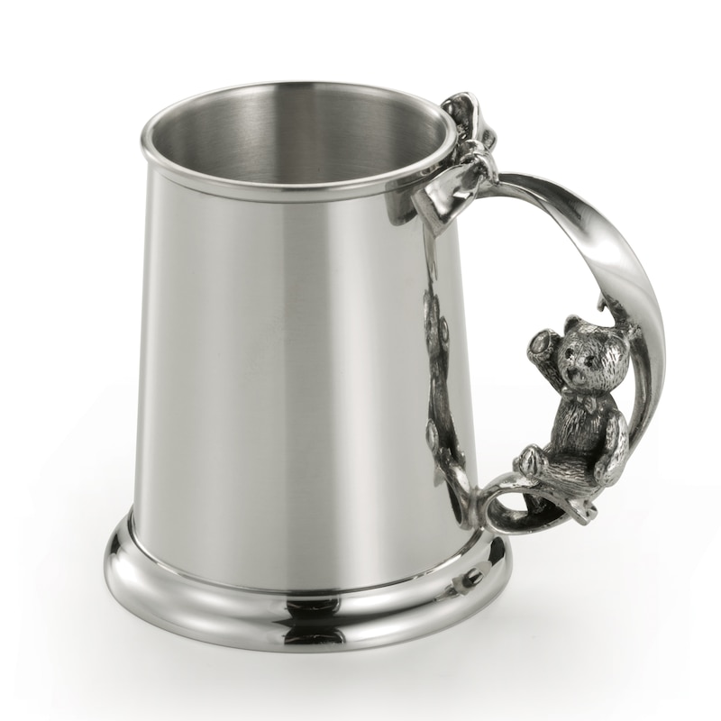 Royal Selangor Teddy Pewter Christening Baby Mug & Gift Box