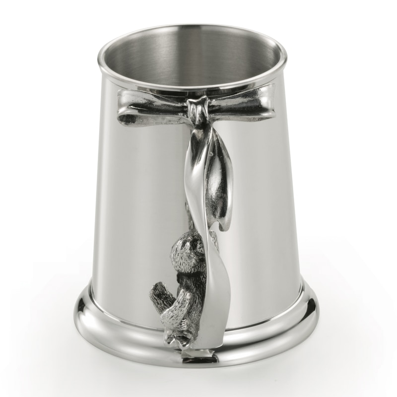 Royal Selangor Teddy Pewter Christening Baby Mug & Gift Box