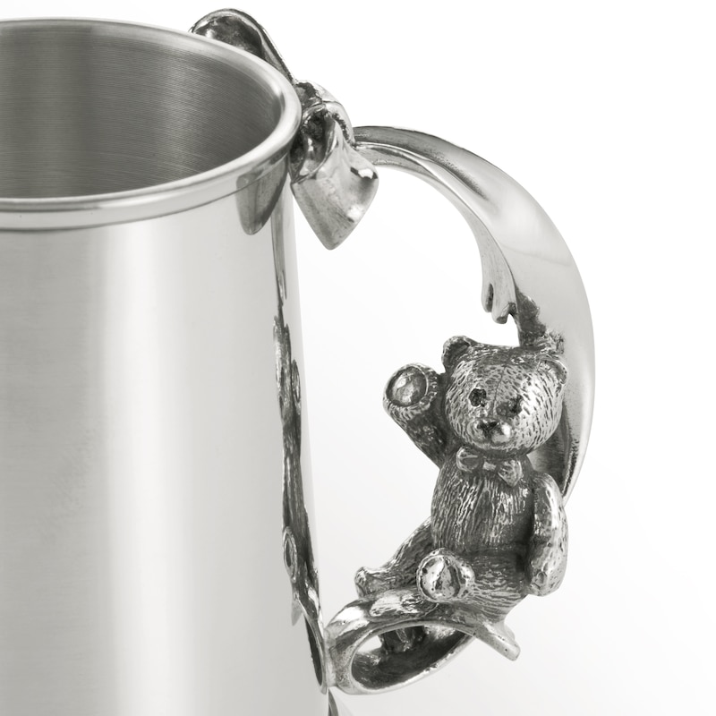 Royal Selangor Teddy Pewter Christening Baby Mug & Gift Box