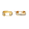 Thumbnail Image 1 of 9ct Yellow Gold Glitter Double Row Hoop Earrings