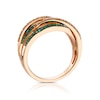 Thumbnail Image 2 of 14ct Rose Gold 0.18ct Nude Diamond & Emerald Ring