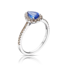 Le Vian 14ct White Gold Sapphire & 0.37ct Diamond Ring