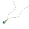 Thumbnail Image 1 of 14ct Yellow Gold 0.18ct Chocolate Diamond & Emerald Pendant