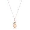 Thumbnail Image 0 of 14ct Rose Gold 0.29ct Chocolate Diamond & Opal Pendant