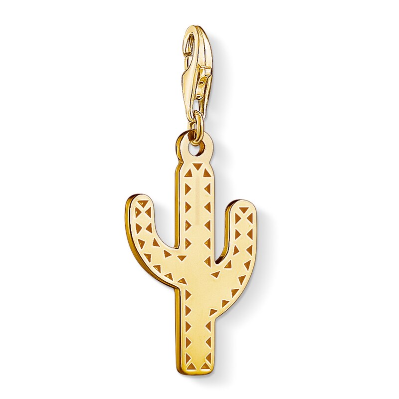 Thomas Sabo Ladies' Yellow Gold Plated Cactus Charm