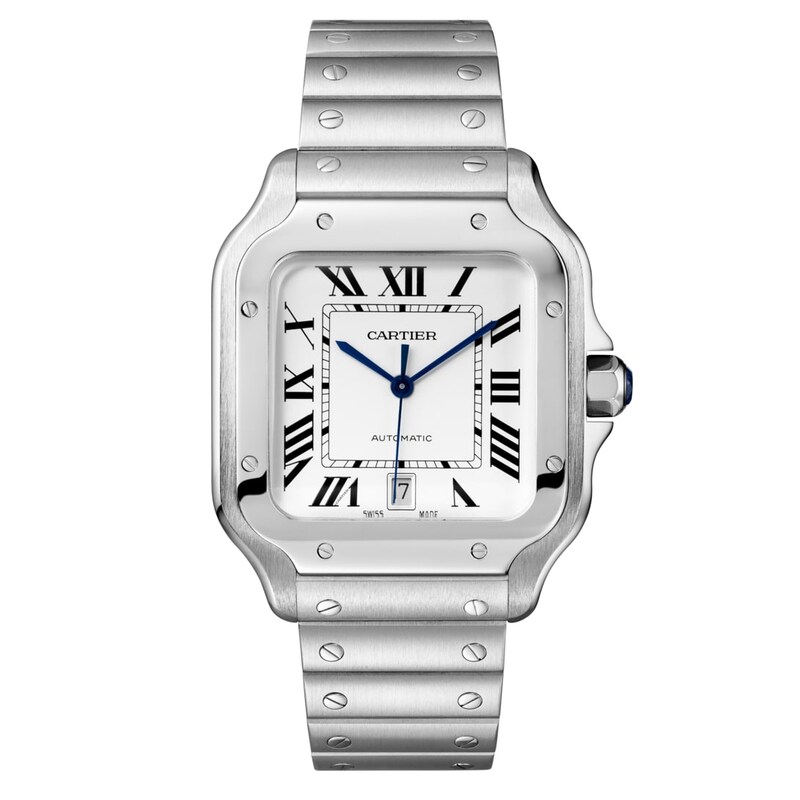 Cartier Santos de Cartier 40mm Bracelet Watch with square white dial
