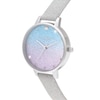 Thumbnail Image 1 of Olivia Burton Wishing Wave Silver Sparkle Strap Watch